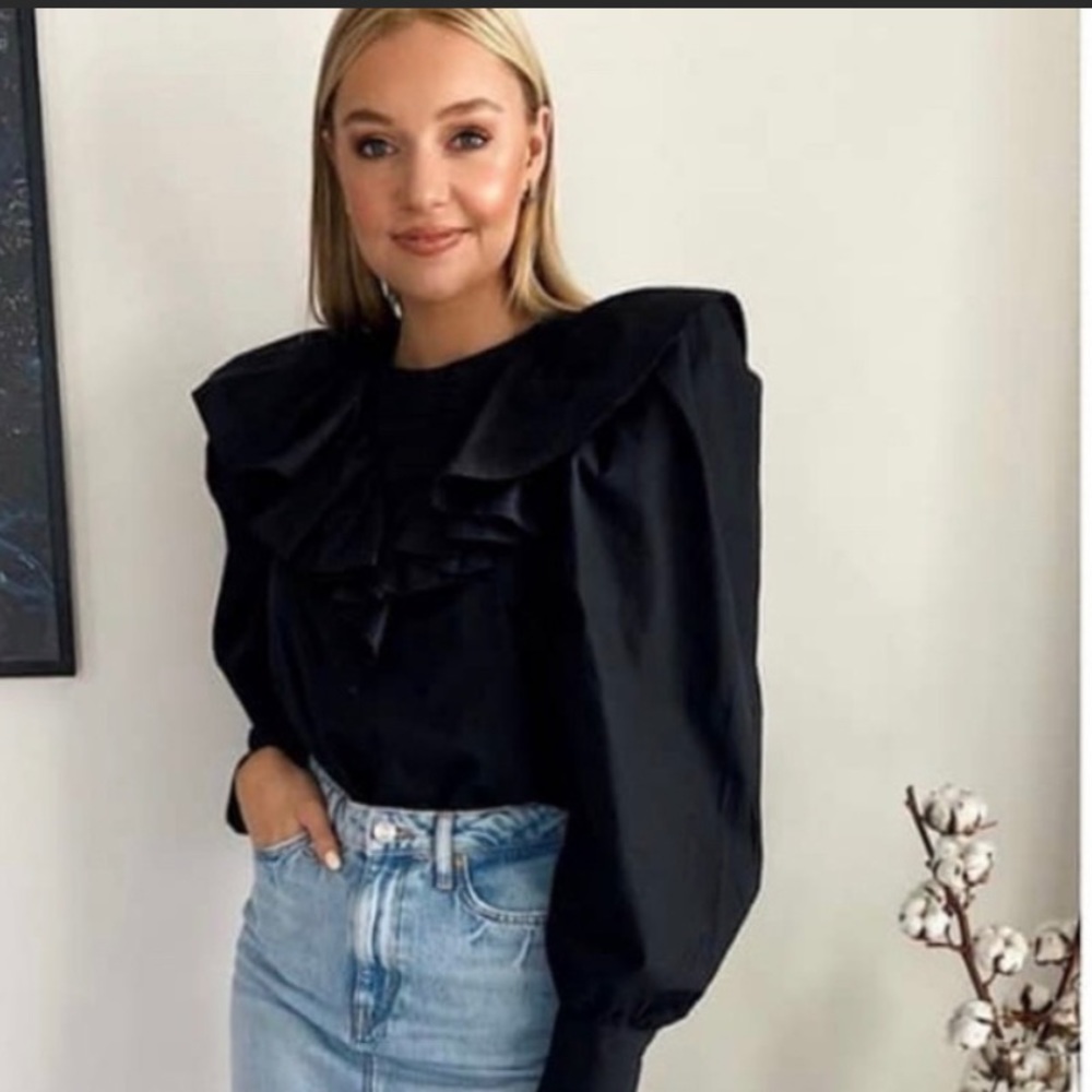 Zara puffy sleeves top
